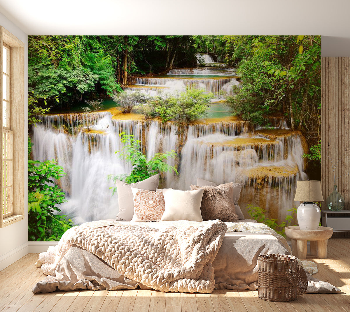 Peel & Stick Landscape Wall Mural - Thai Waterfall – Tiptophomedecor