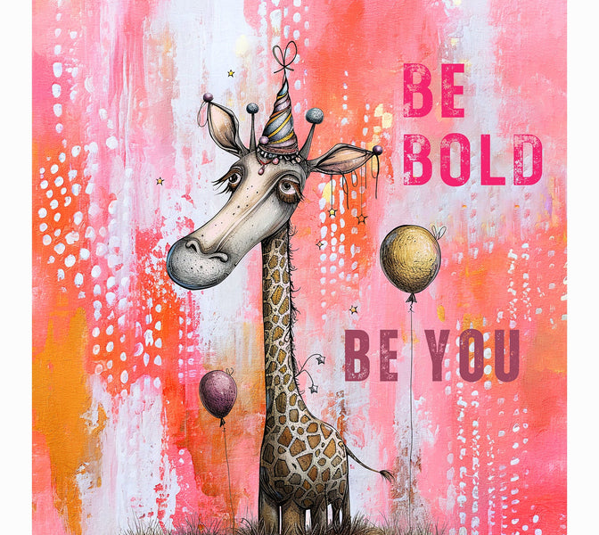 Premium Wallpaper Wall Mural - Giraffe Be Bold-Tiptophomedecor