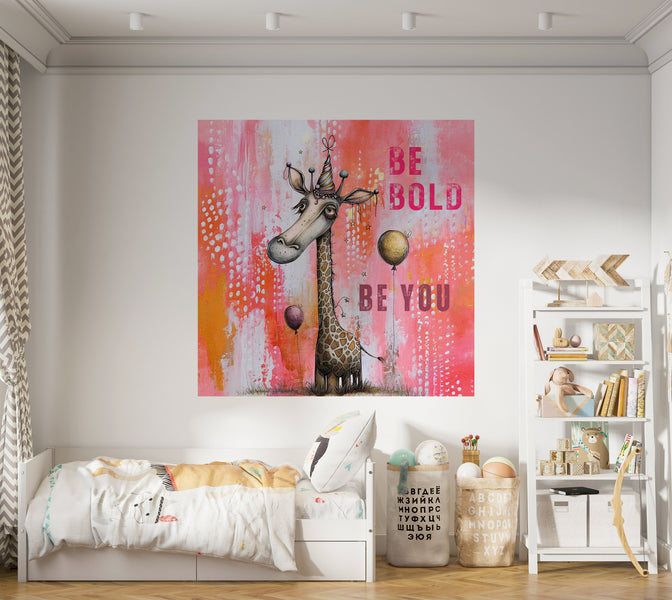 Premium Wallpaper Wall Mural - Giraffe Be Bold-Tiptophomedecor