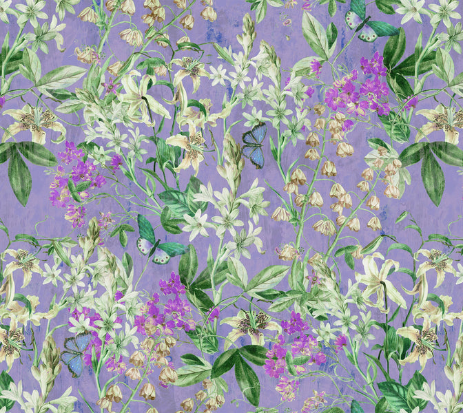Premium Wallpaper Wall Mural - Spring Garden Lilac-Tiptophomedecor