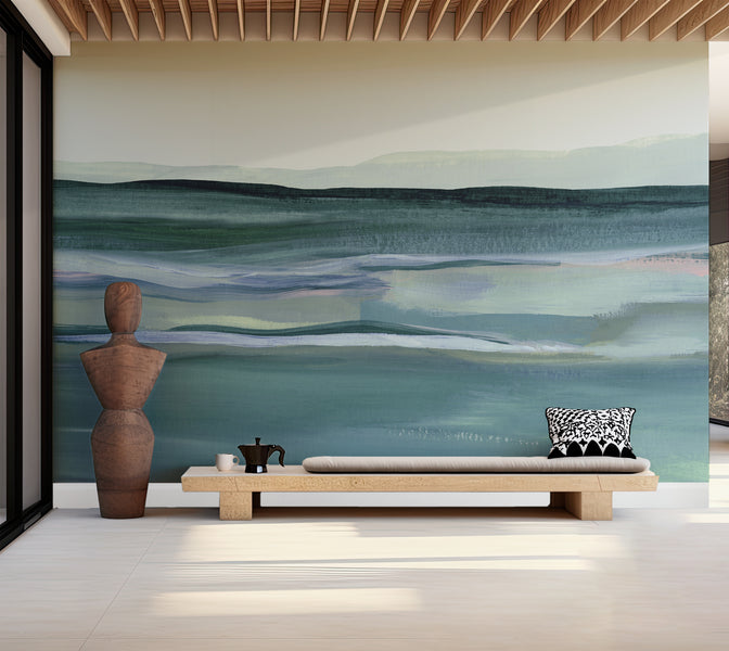 Premium Wallpaper Wall Mural - Acrylic Landscape Painting