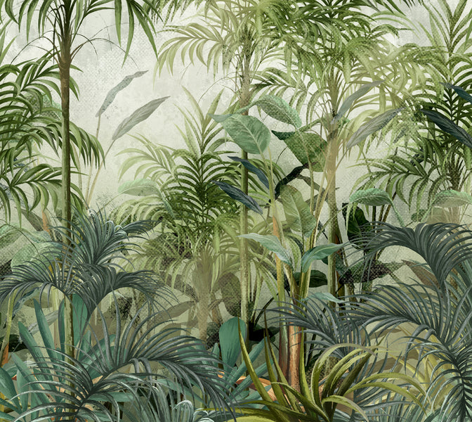 Premium Wallpaper Wall Mural - Green Tropical Jungle