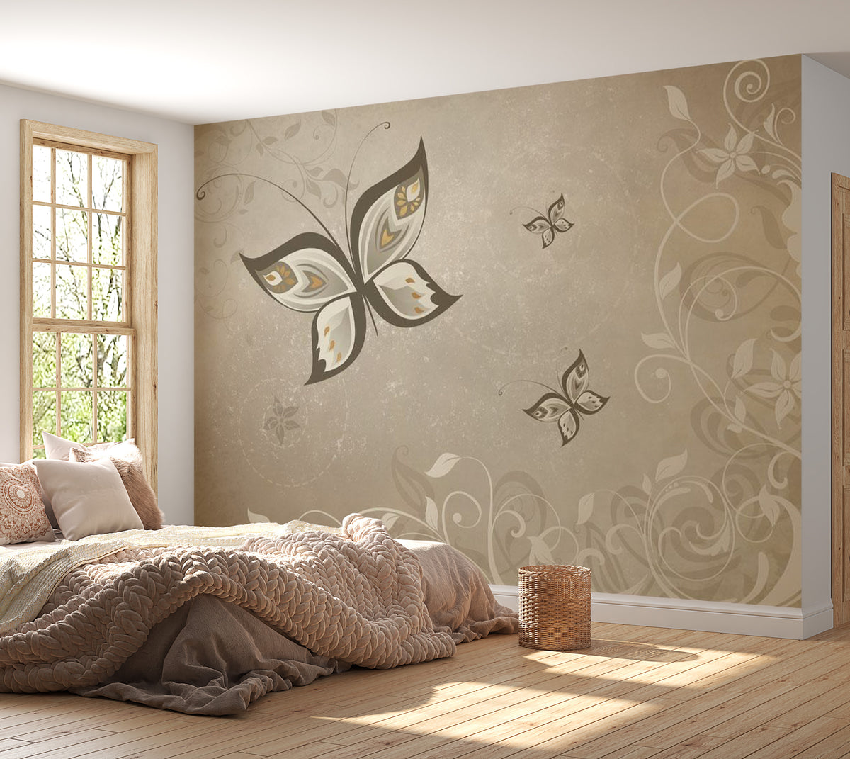 Animal Wallpaper Wall Mural - Butterfly Spring – Tiptophomedecor