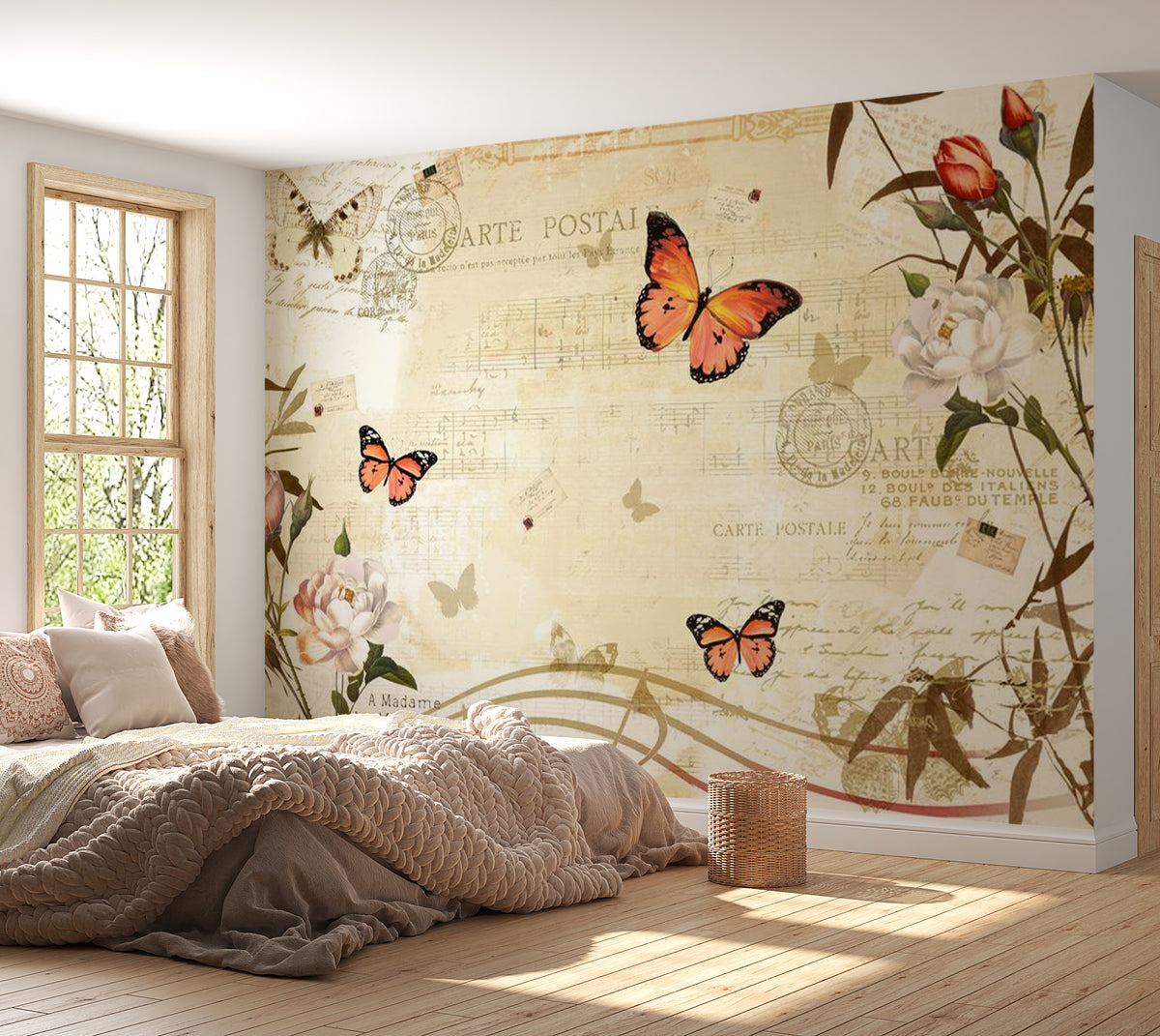 Animal Wallpaper Wall Mural - Butterfly Melodie – Tiptophomedecor