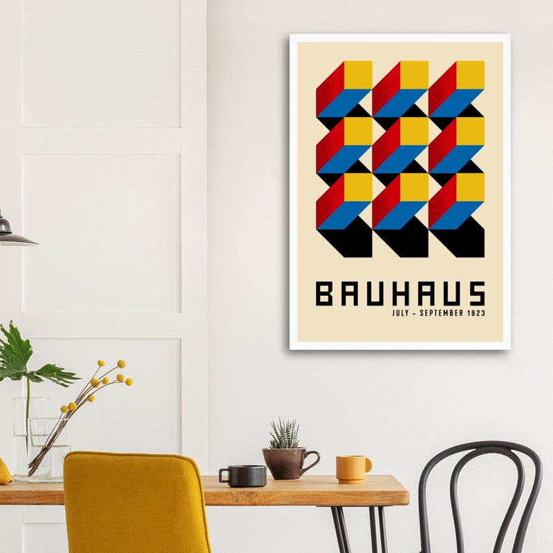 Bauhaus Style Geometric Abstract Poster – Tiptophomedecor