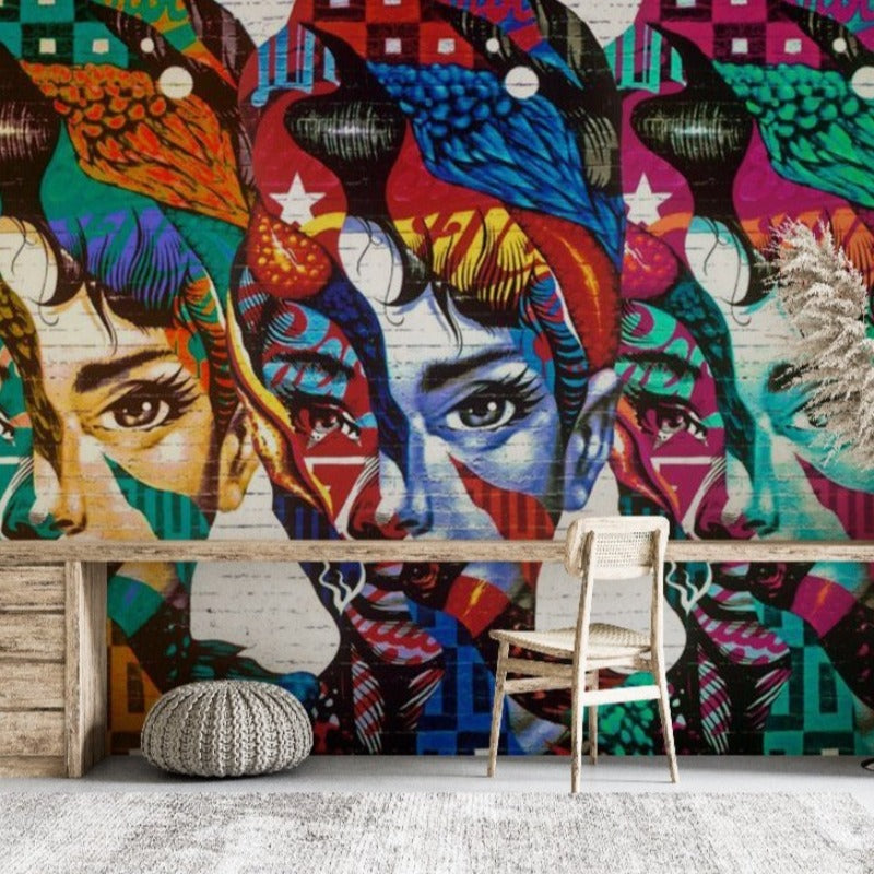 Abstract Wall Murals Wallpaper Tiptophomedecor