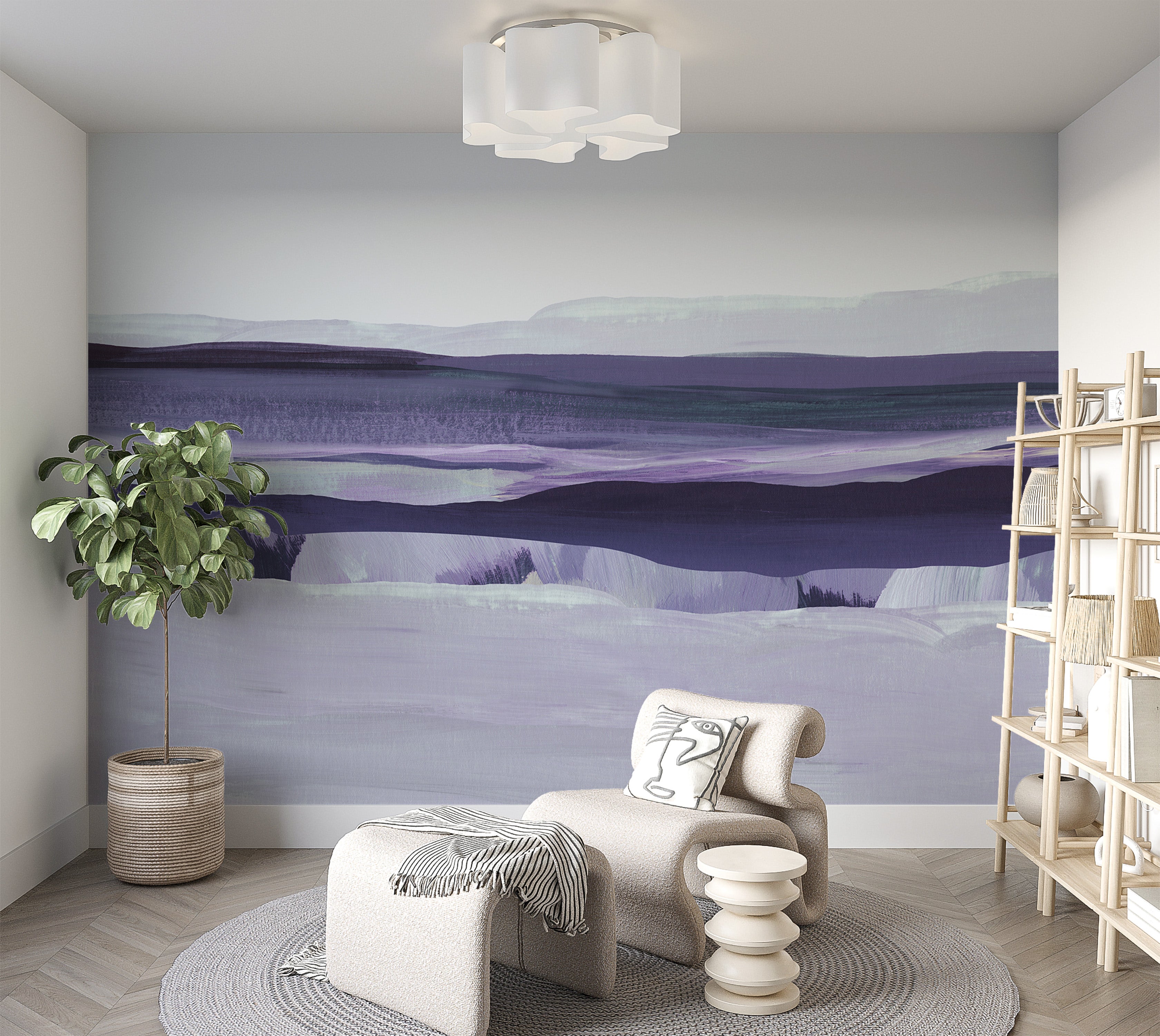 Premium Wallpaper Wall Mural - Meadow Acrylic Landscape