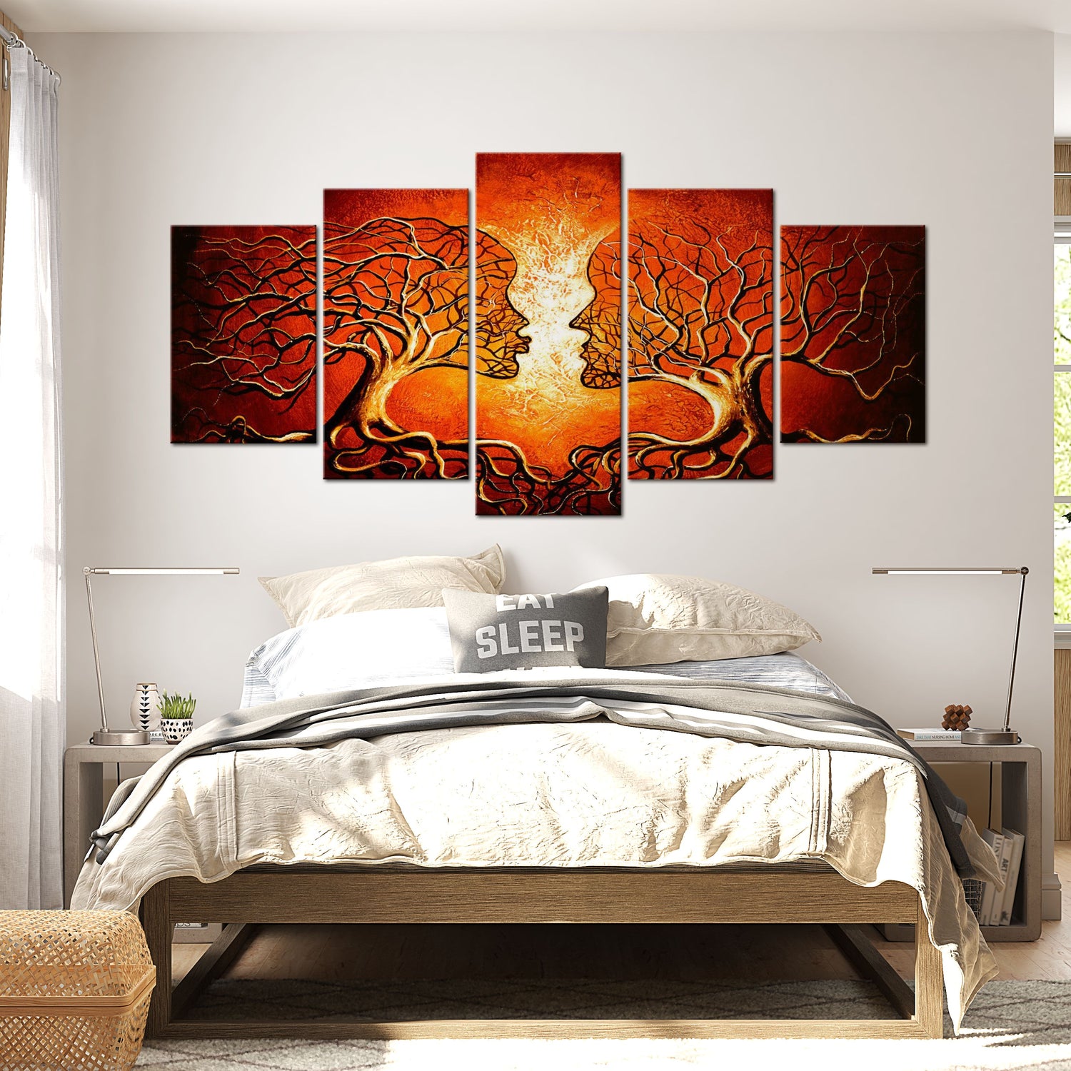 Abstract Canvas Wall Art - Heat Of Love