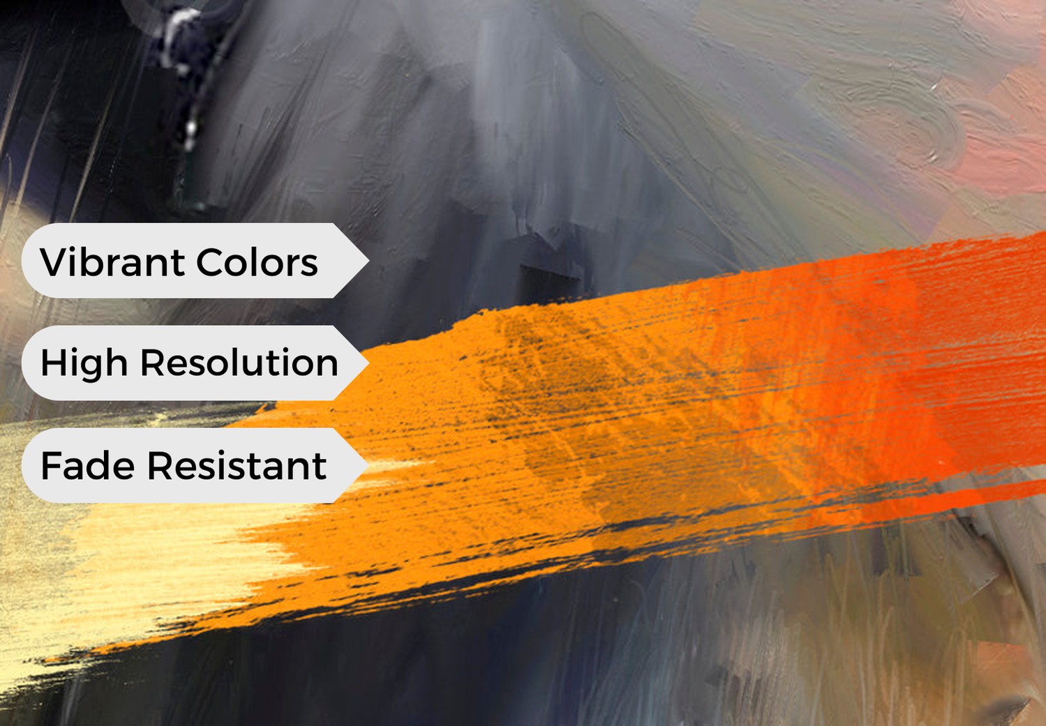 Abstract Canvas Wall Art - Battlefield - 5 Pieces