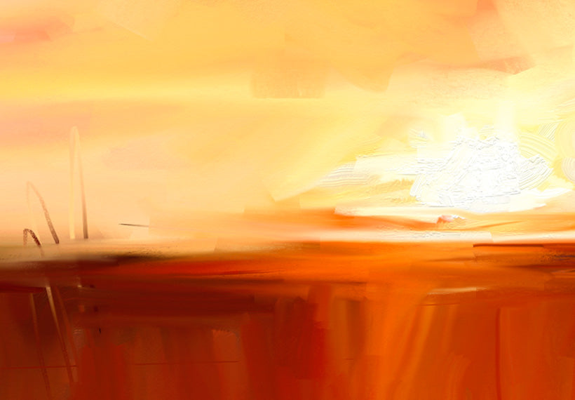 Abstract Canvas Wall Art - August Heat - 5 Pieces