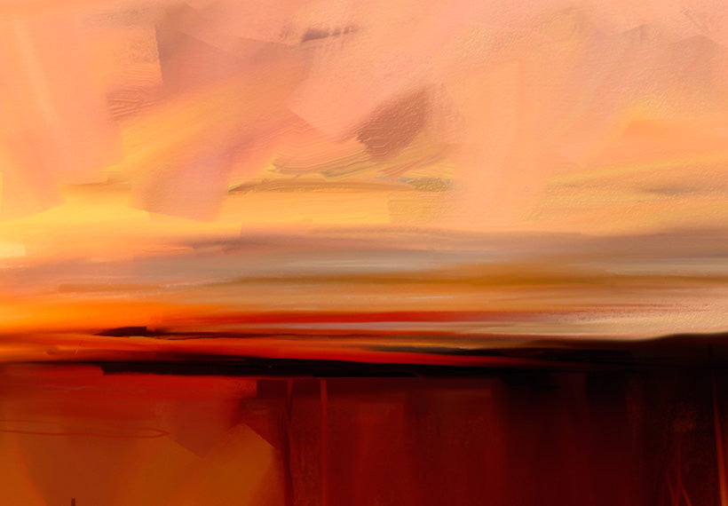 Abstract Canvas Wall Art - August Heat - 5 Pieces