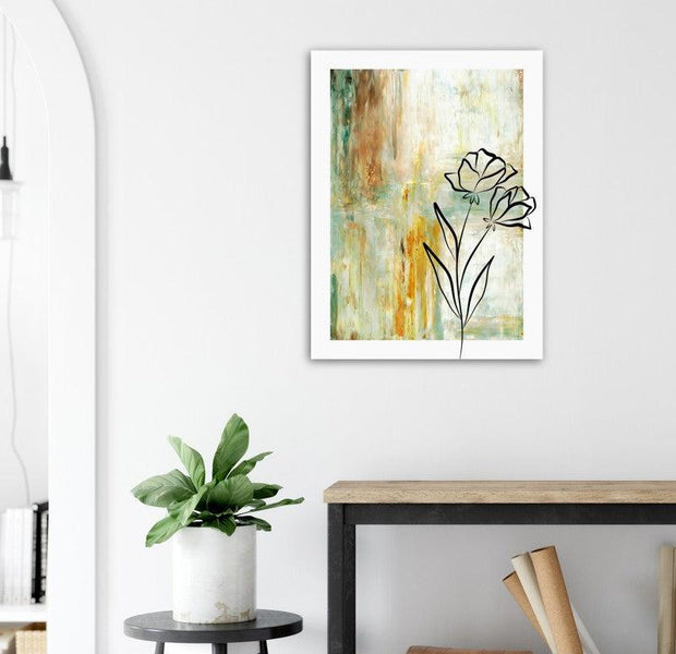 Outside The Line Botanical Abstract Poster