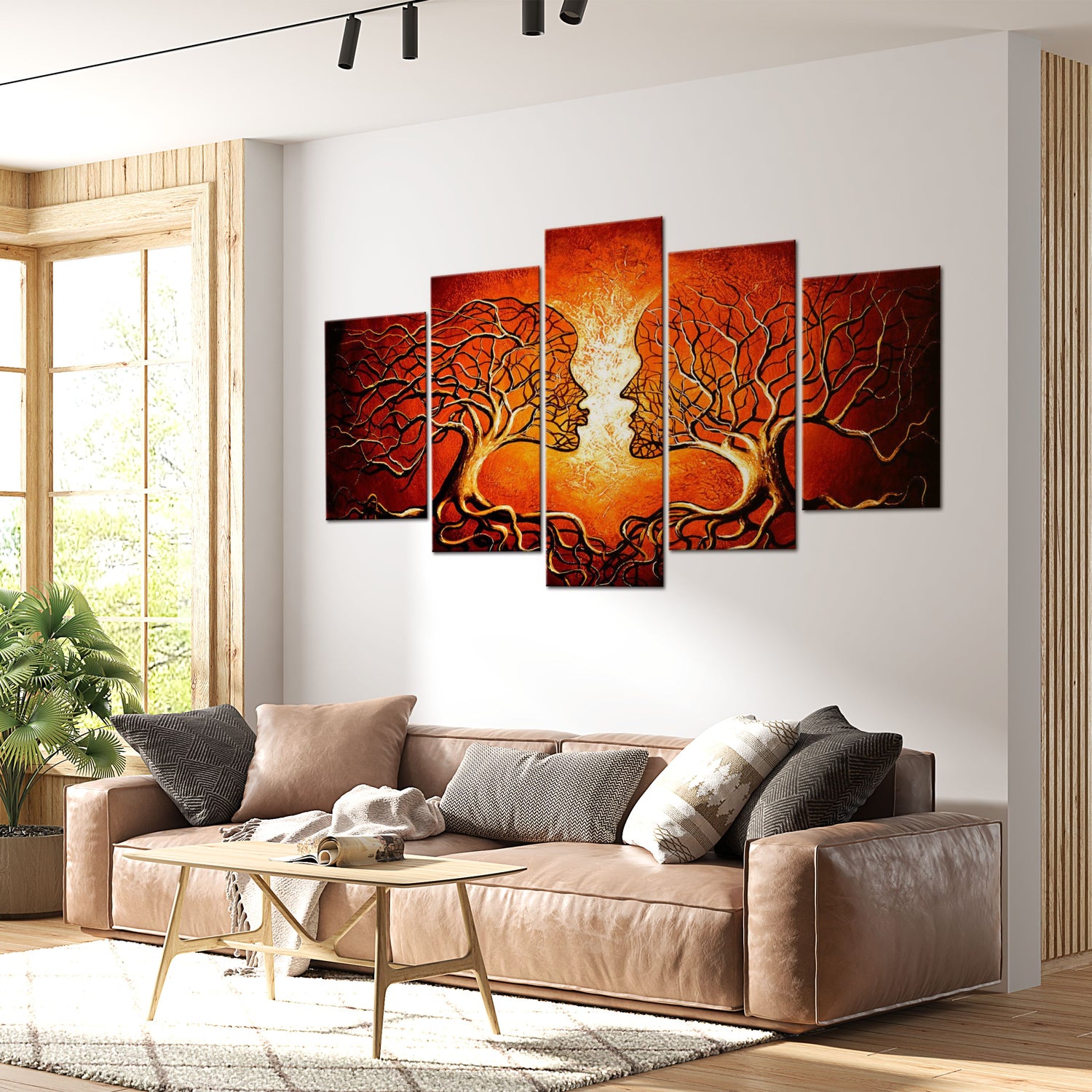 Abstract Canvas Wall Art - Heat Of Love
