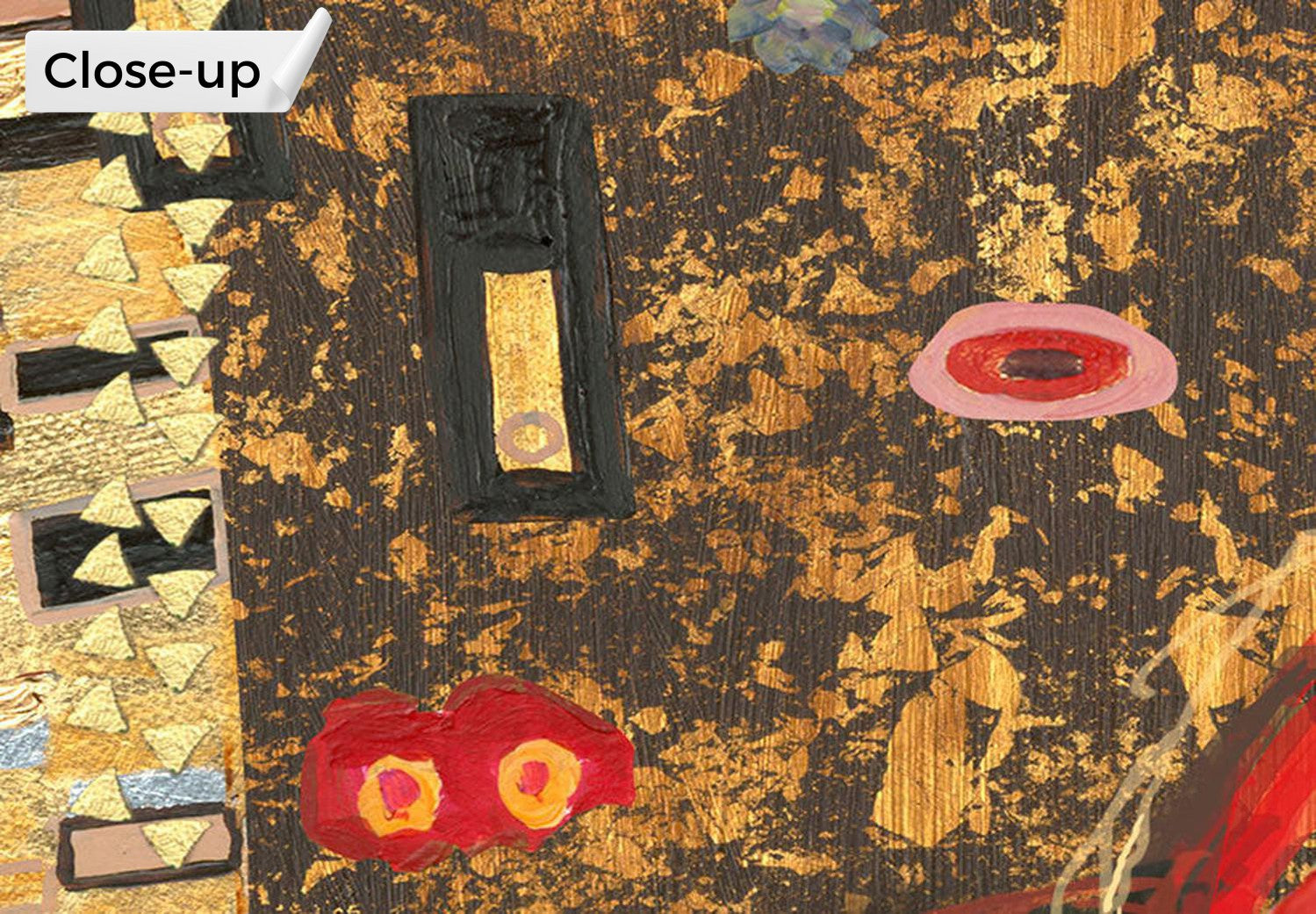 Abstract Canvas Wall Art - Klimt Free Impression - 5 Pieces