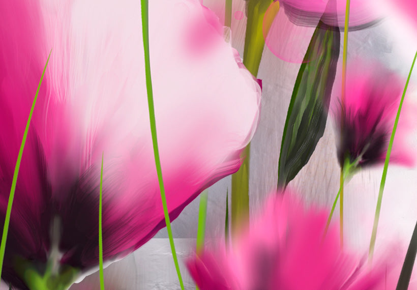 Floral Canvas Wall Art - Pink Secret Garden - 5 Pieces