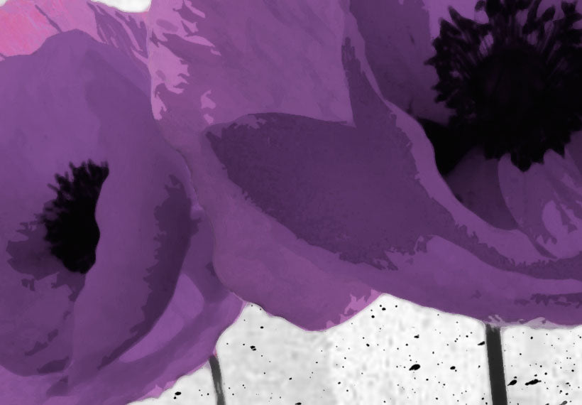 Stretched Canvas Floral Art - Purple Dissonance