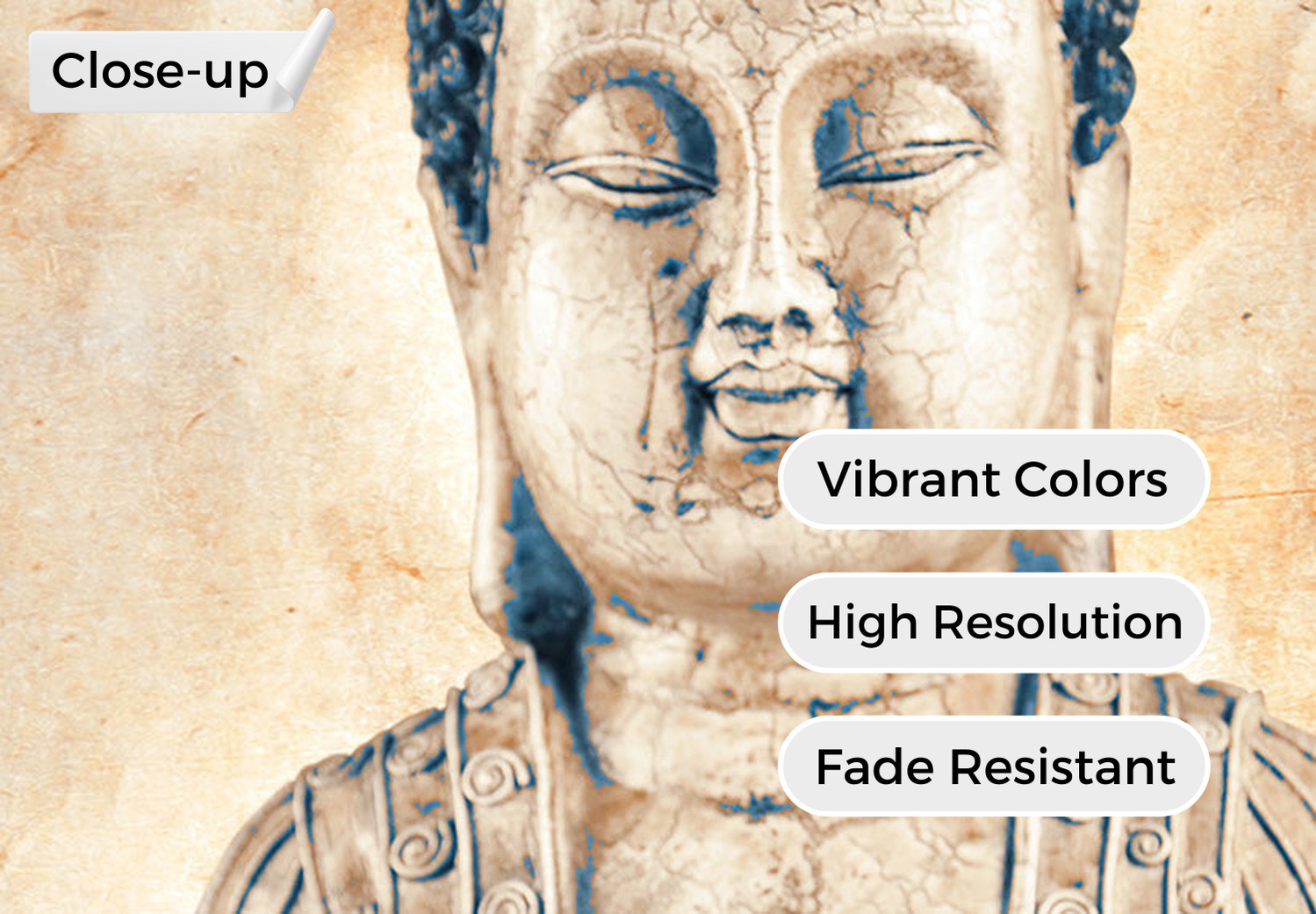 Spiritual Canvas Wall Art - Buddha Guide - 5 Pieces