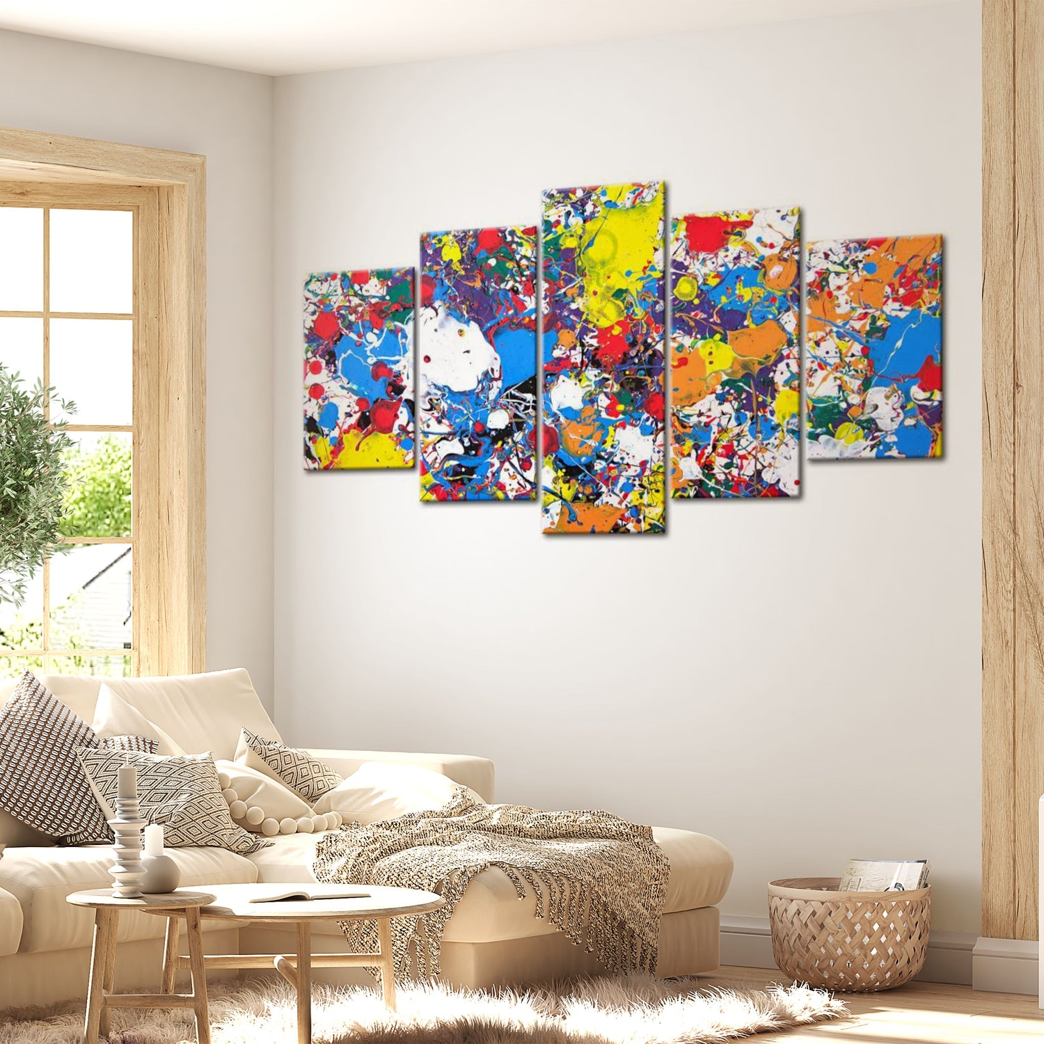 Abstract Canvas Wall Art - Colourful Imagination