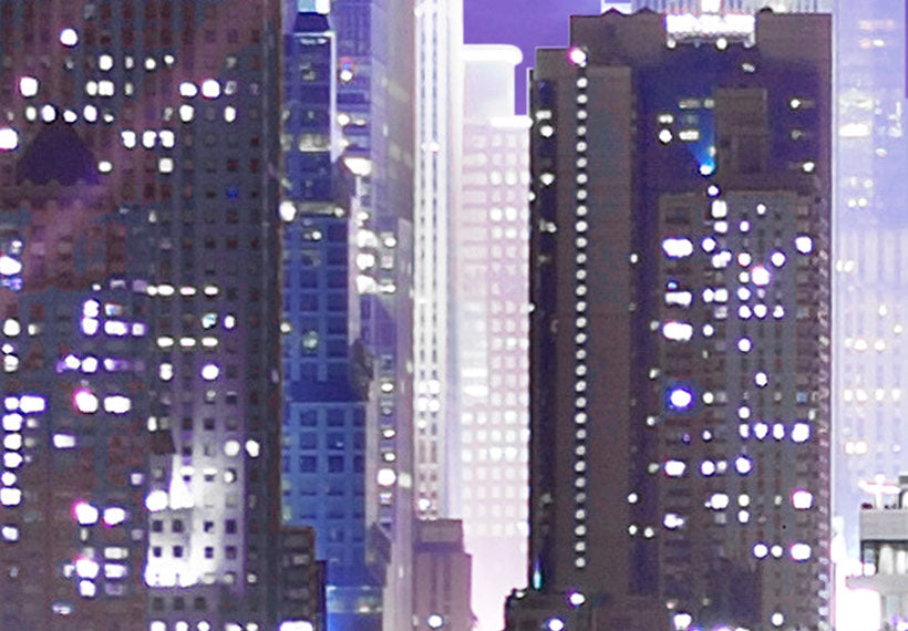 Stretched Canvas Wall Art - Moonlit Night In New York City