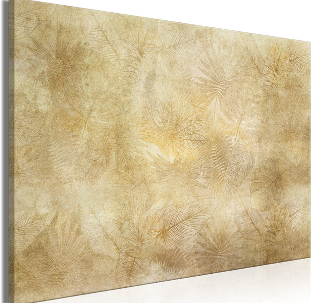 Abstract Canvas Wall Art - Vintage Leaves