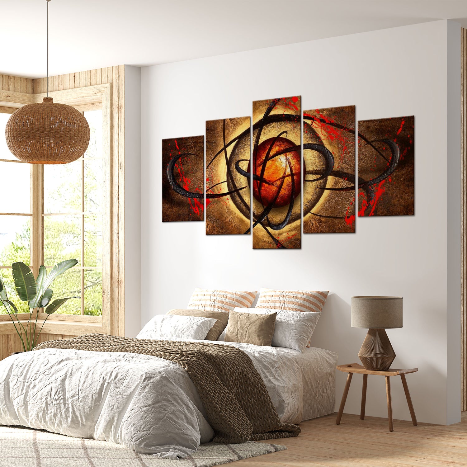 Abstract Canvas Wall Art - Secret Eye - 5 Pieces