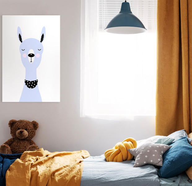 Cartoon Canvas Wall Art - Lovely Llama