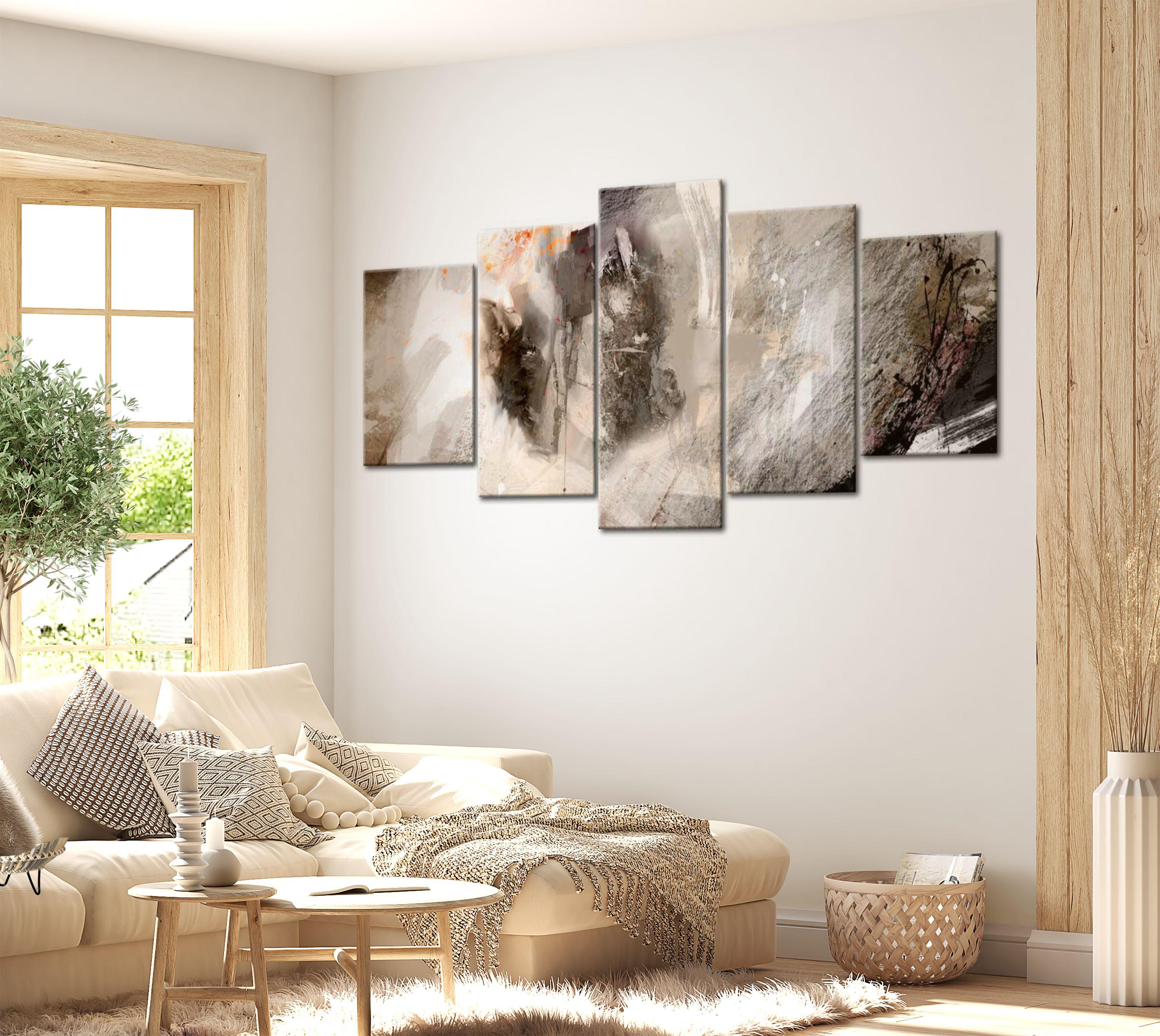 Abstract Canvas Wall Art - Gaze Of An Artist - 5 Pieces