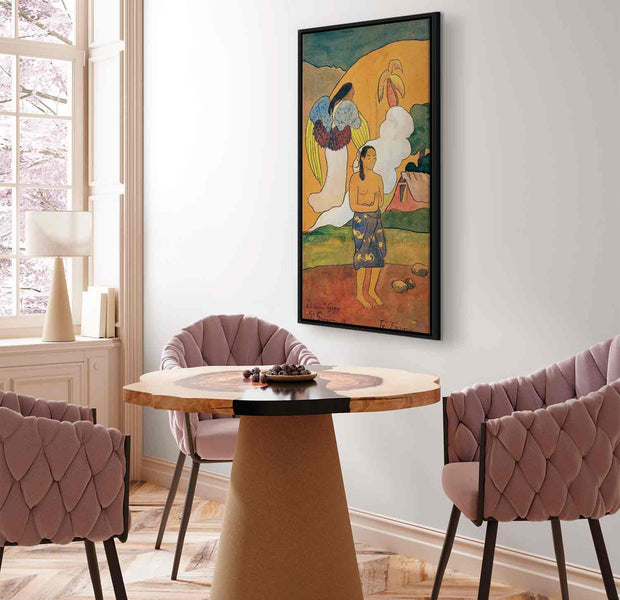 Floating Framed Canvas Art - Te faruru - Paul Gauguin