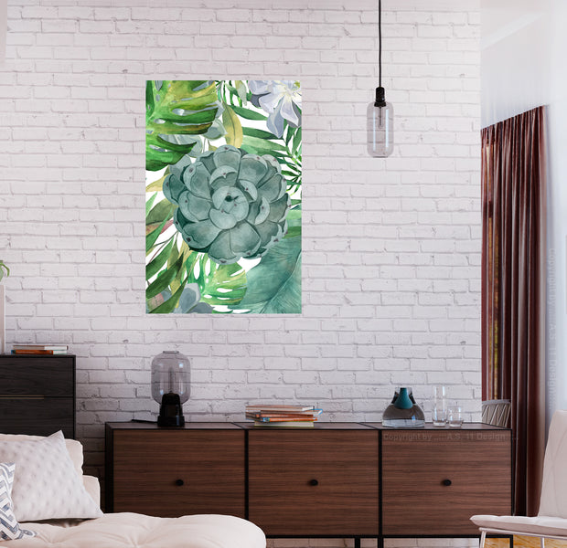 Botanical Canvas Wall Art - Tropical Flora