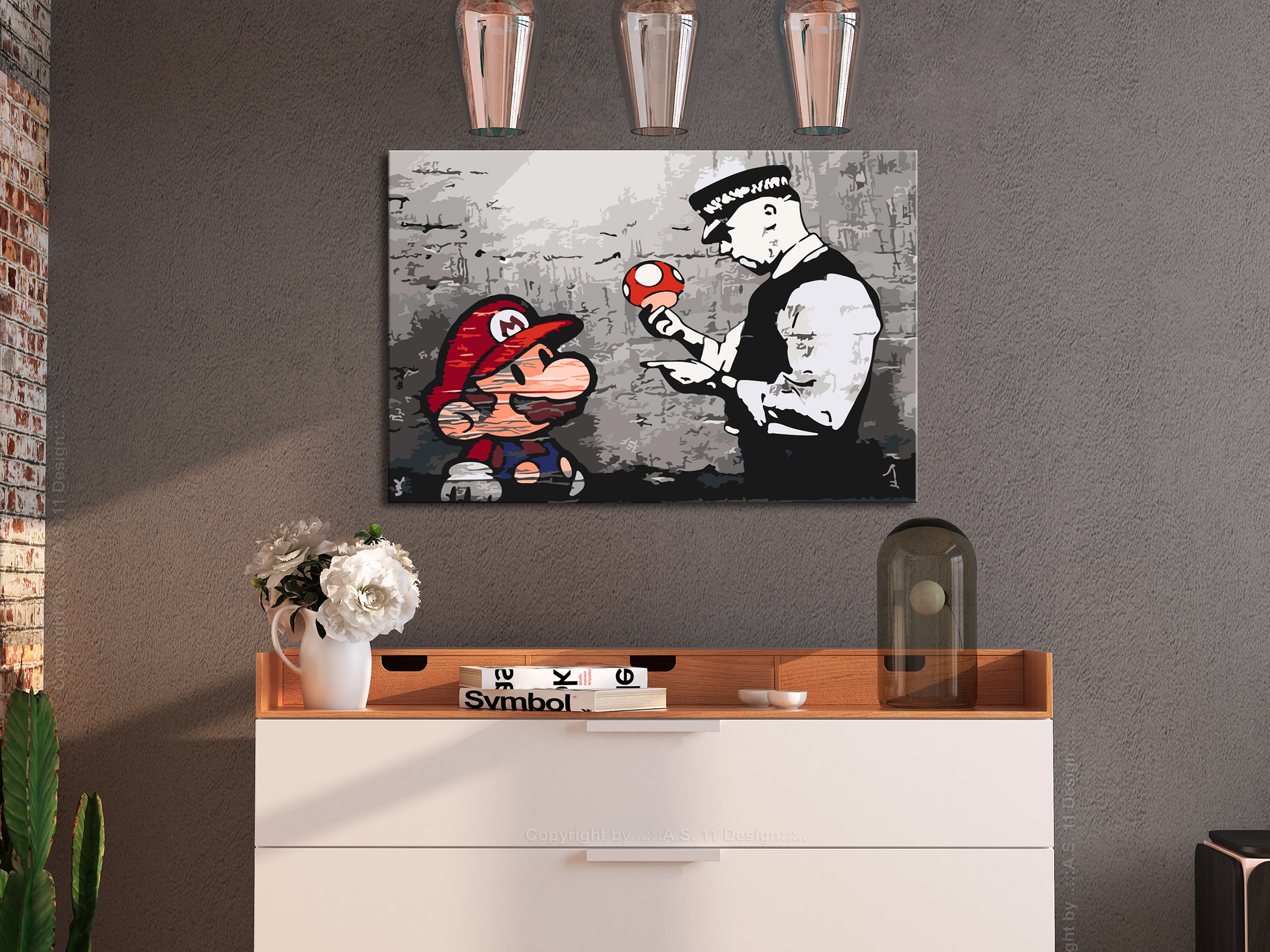 Paint By Numbers Kit - Mario By Banksy