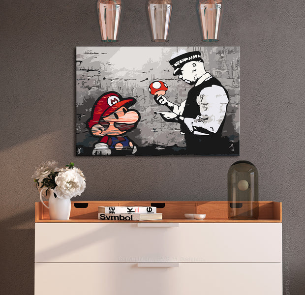 Paint By Numbers Kit - Mario By Banksy