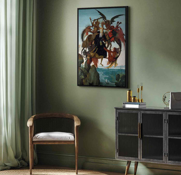 Floating Framed Canvas Art - The Torment of Saint Anthony - Michelangelo