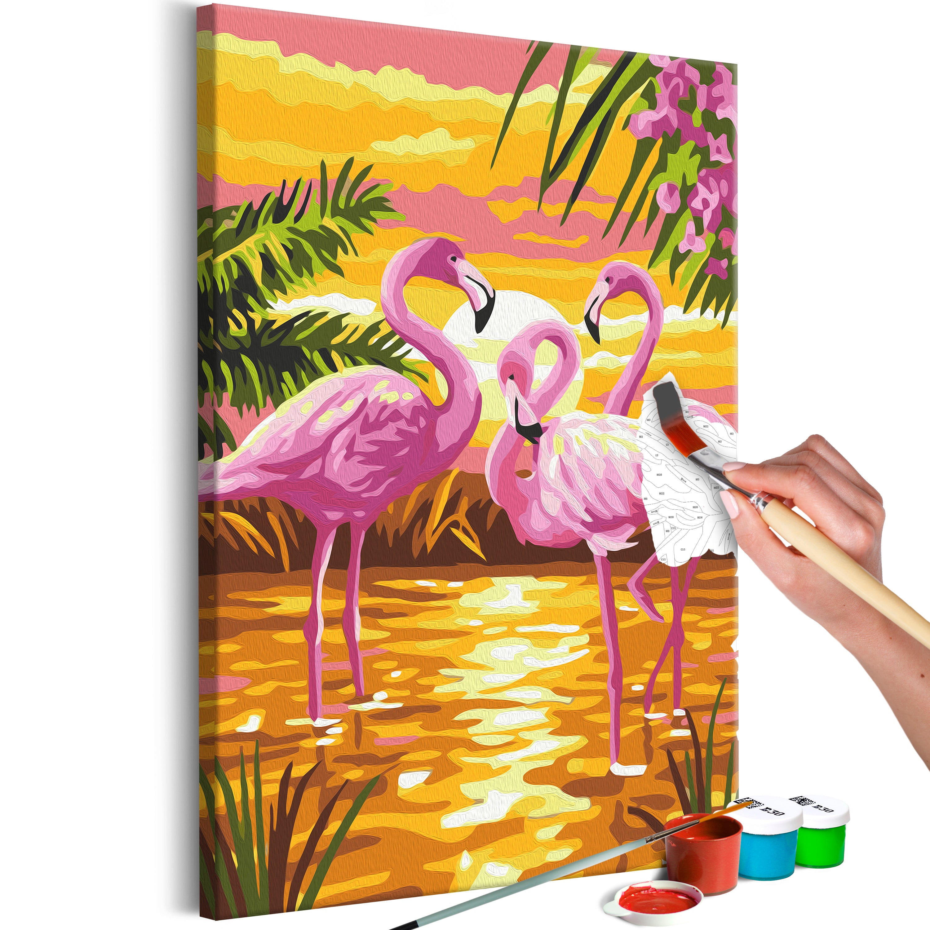 Paint By Numbers Kit - Flamingo Family