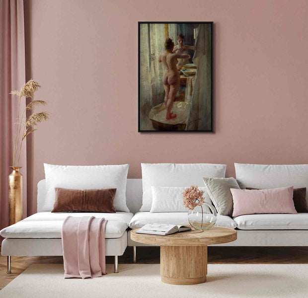 Floating Framed Canvas Art - The Tub - Anders Zorn