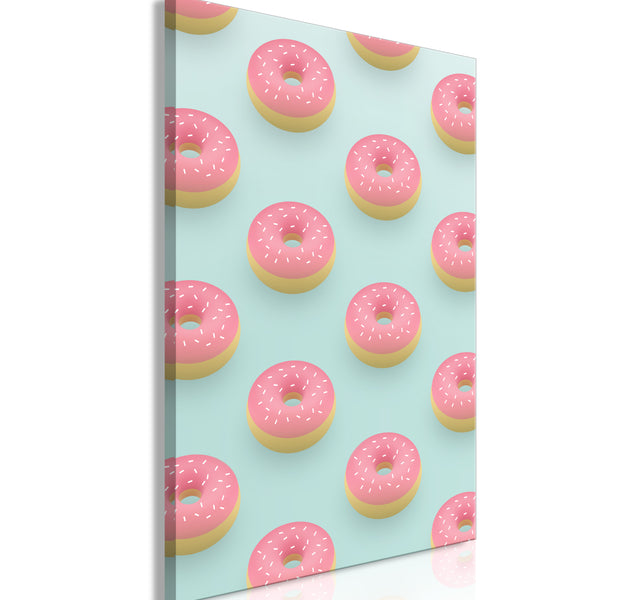 Retro Canvas Wall Art - Pastel Donuts