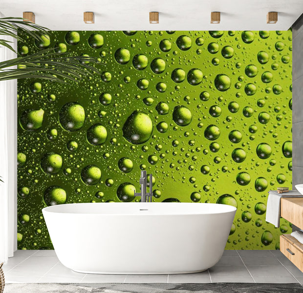 Background & Patterns Wallpaper Wall Mural - Water Drops On The Bottle Of Beer 118"Wx90"H