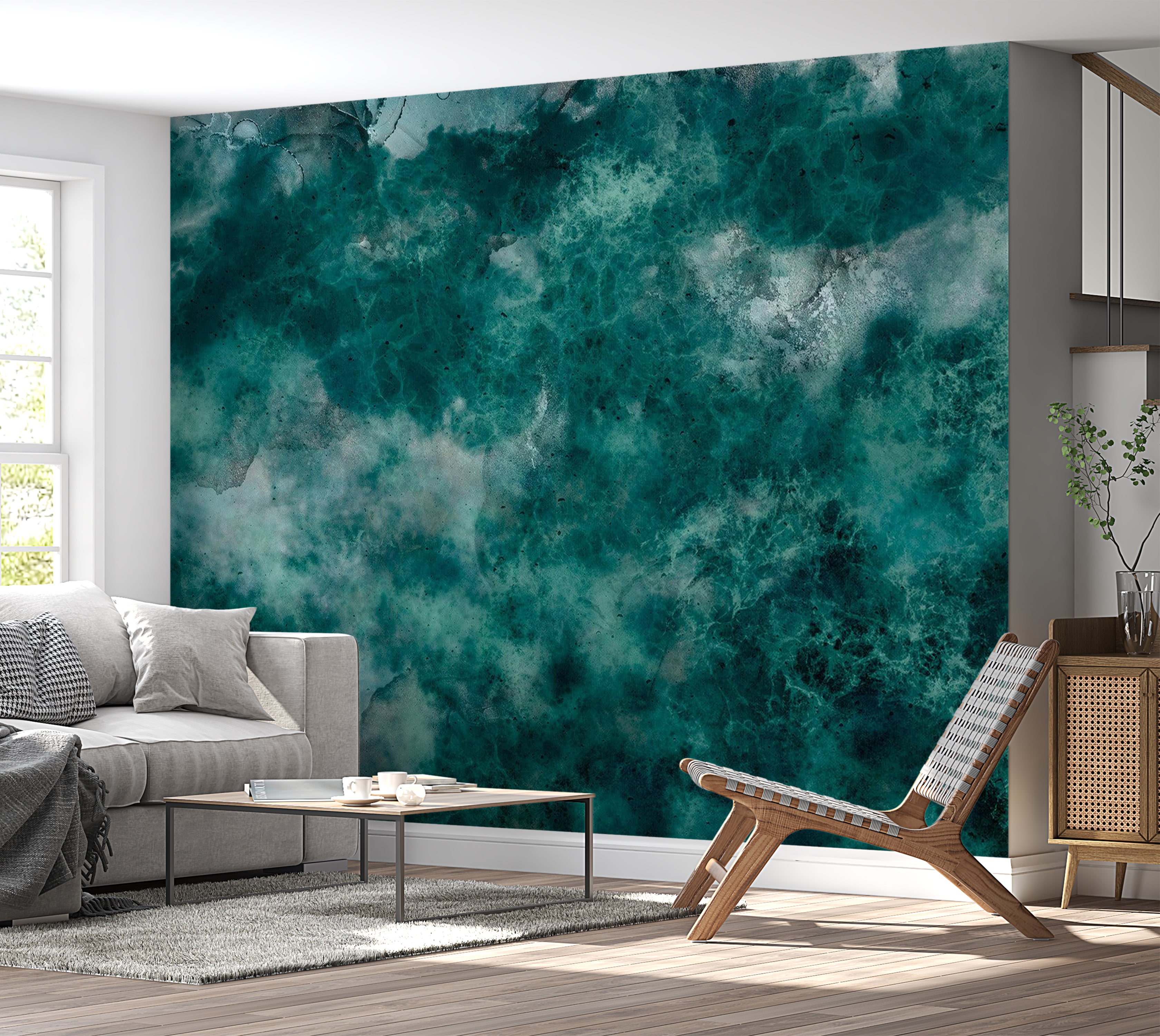 Peel & Stick Wall Mural - Deep Ocean Impression 38"Wx27"H