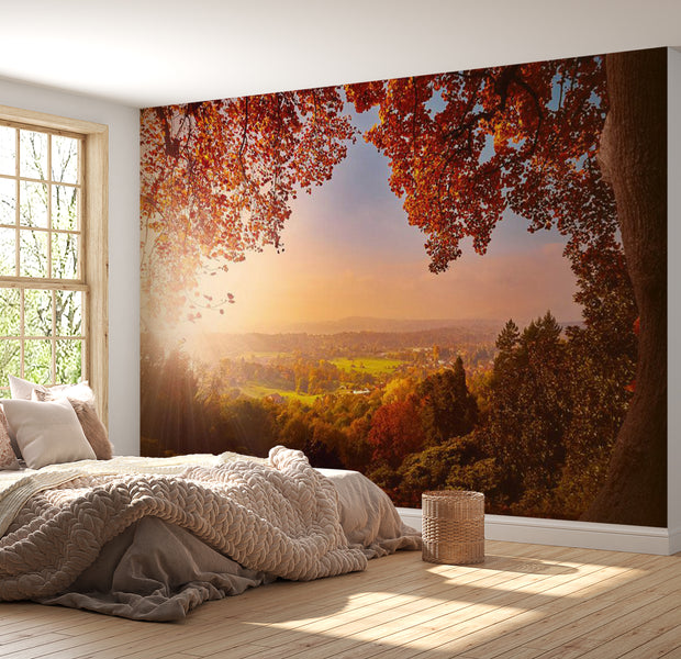 Peel & Stick Landscape Wall Mural - Autumn Delight 38"Wx27"H