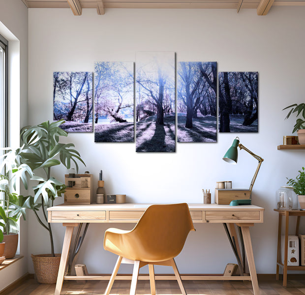 Stretched Canvas Landscape Art - Autumn Glade 40"Wx20"H