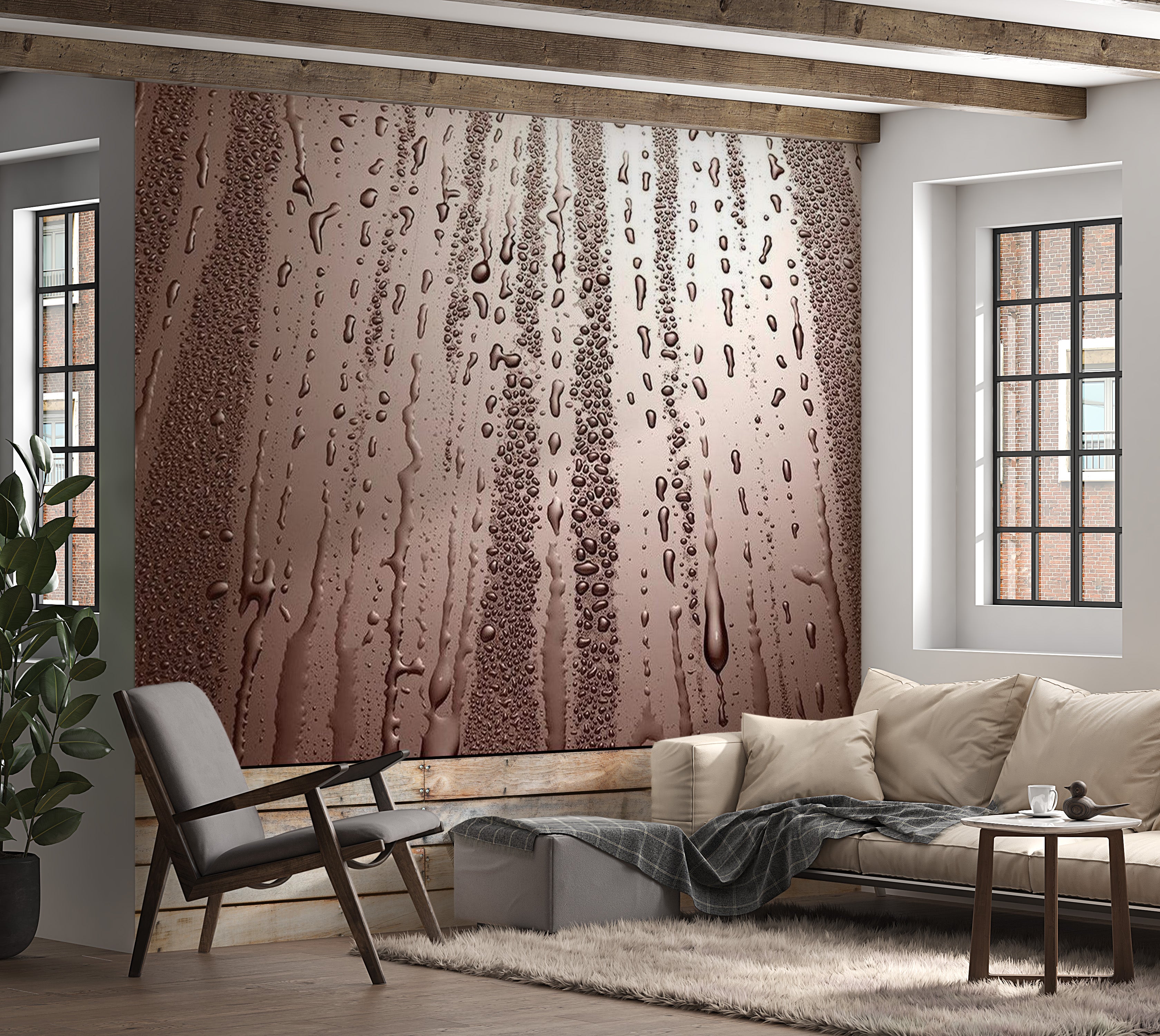 Background & Patterns Wallpaper Wall Mural - Autumn Drizzle 39"Wx27"H