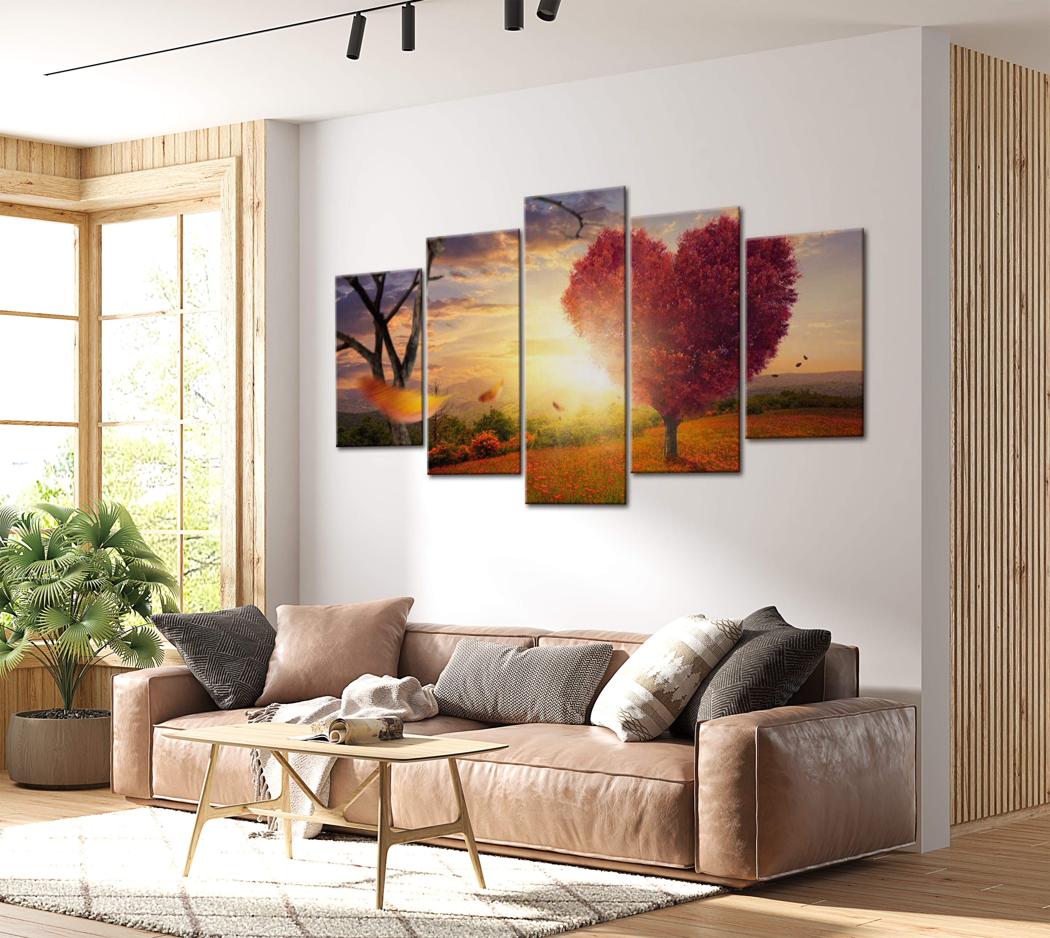 Stretched Canvas Landscape Art - Land Of Feelings 40"Wx20"H