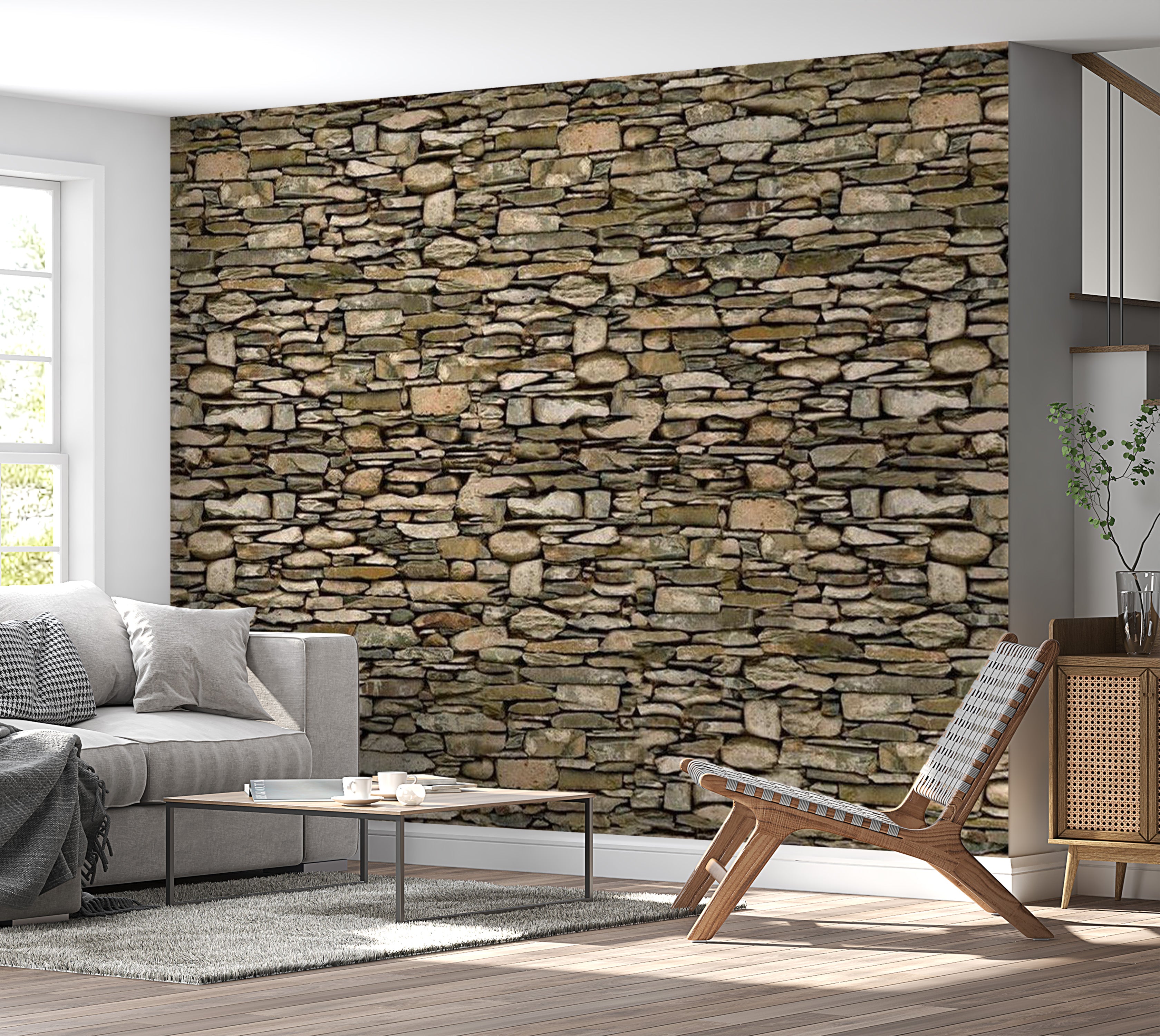 Background & Patterns Wallpaper Wall Mural - Old Fortress Brick Wall 39"Wx27"H