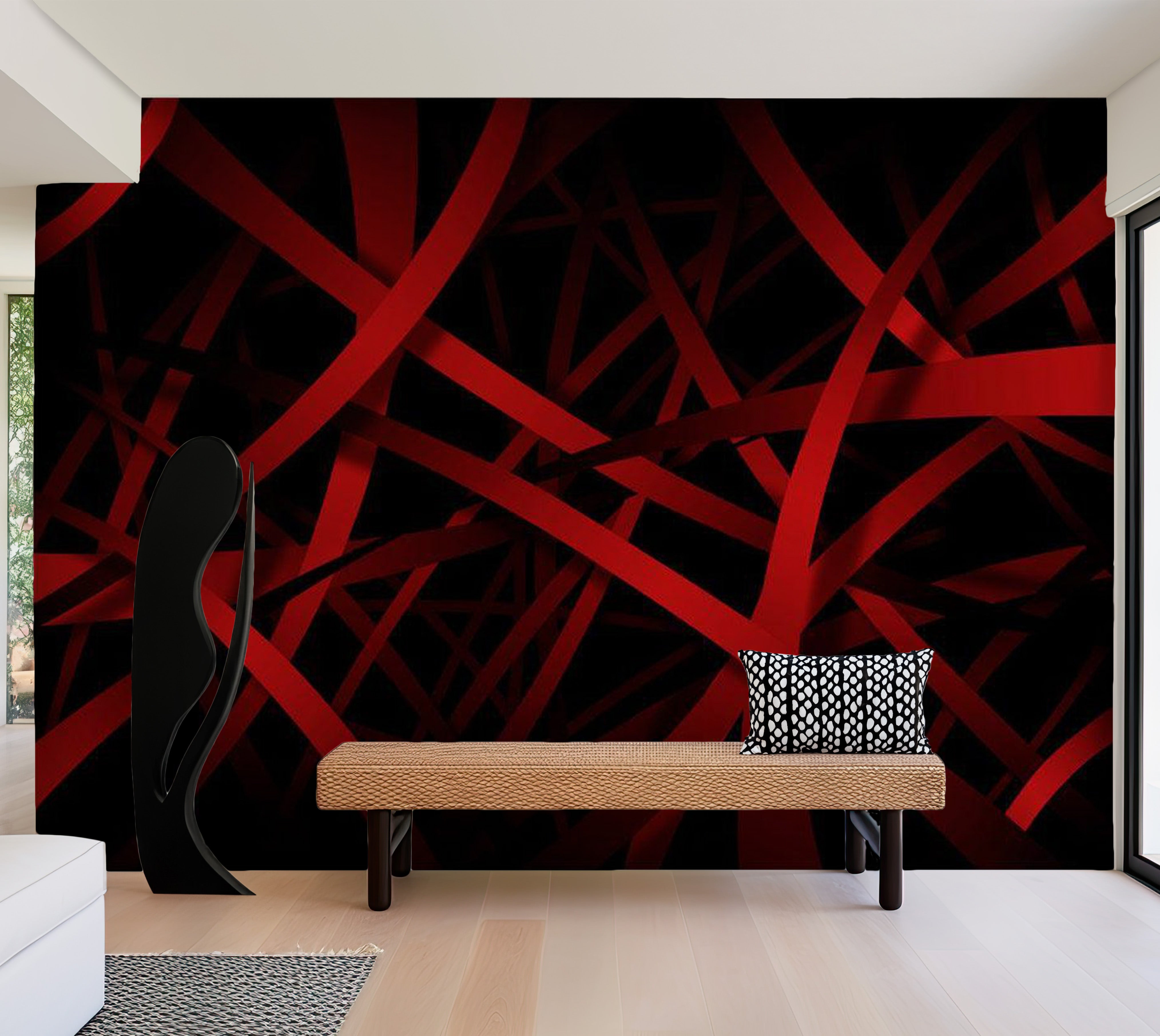 Abstract Wallpaper Wall Mural - Fear Of The Dark 39"Wx27"H