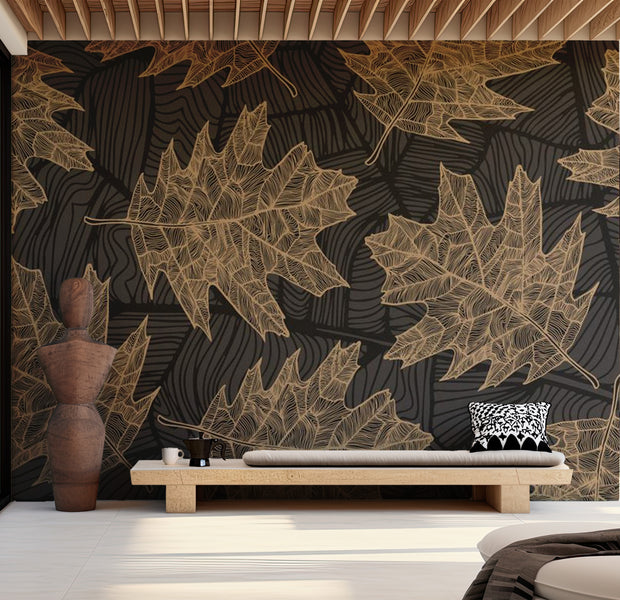 Abstract Wallpaper Wall Mural - Dormant Autumn 118"Wx90"H