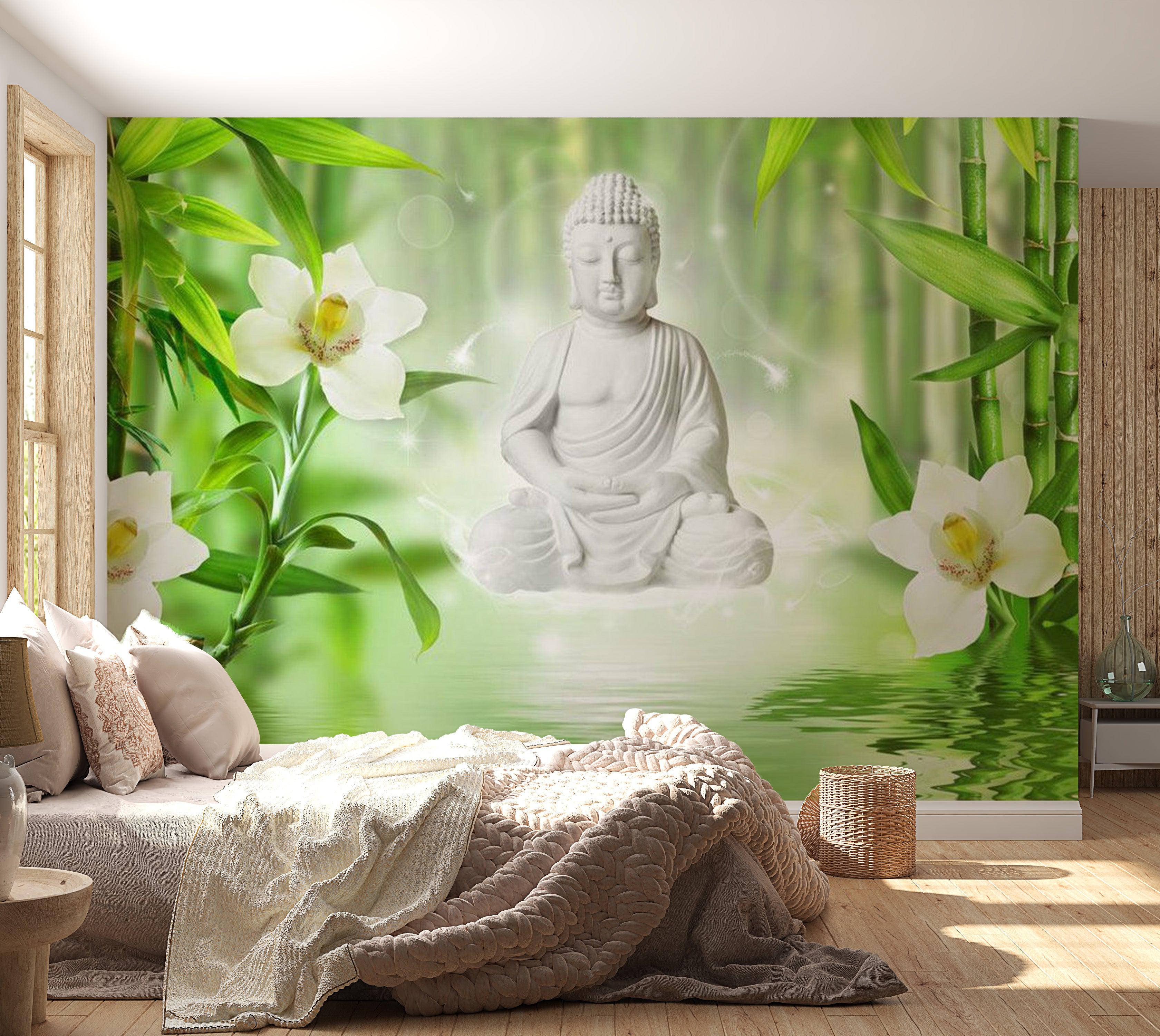 Zen Wallpaper Wall Mural - Buddha And Nature