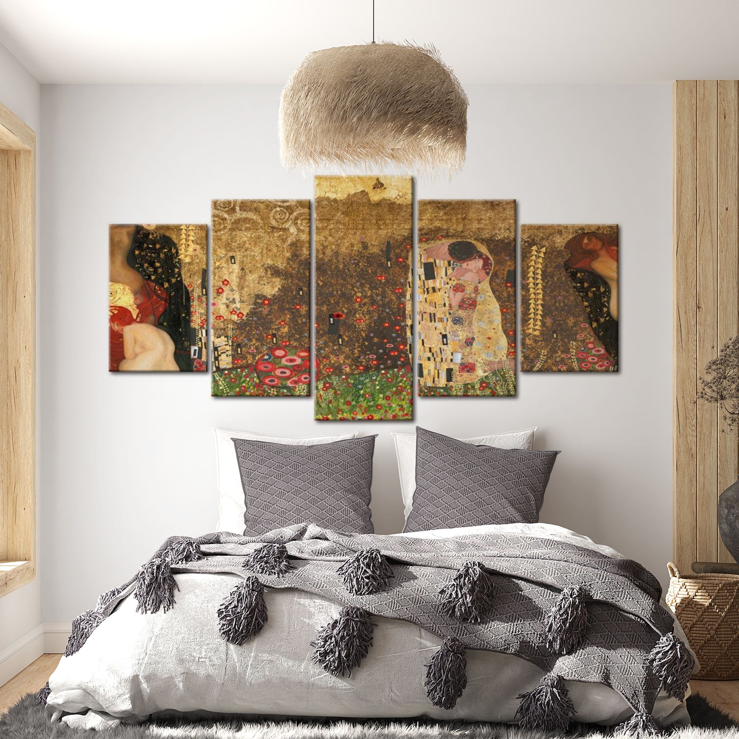 Abstract Canvas Wall Art - Klimt Free Impression