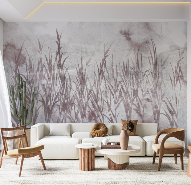 Botanical Wallpaper Wall Mural - Sentimental Landscape 39"Wx27"H / Standard