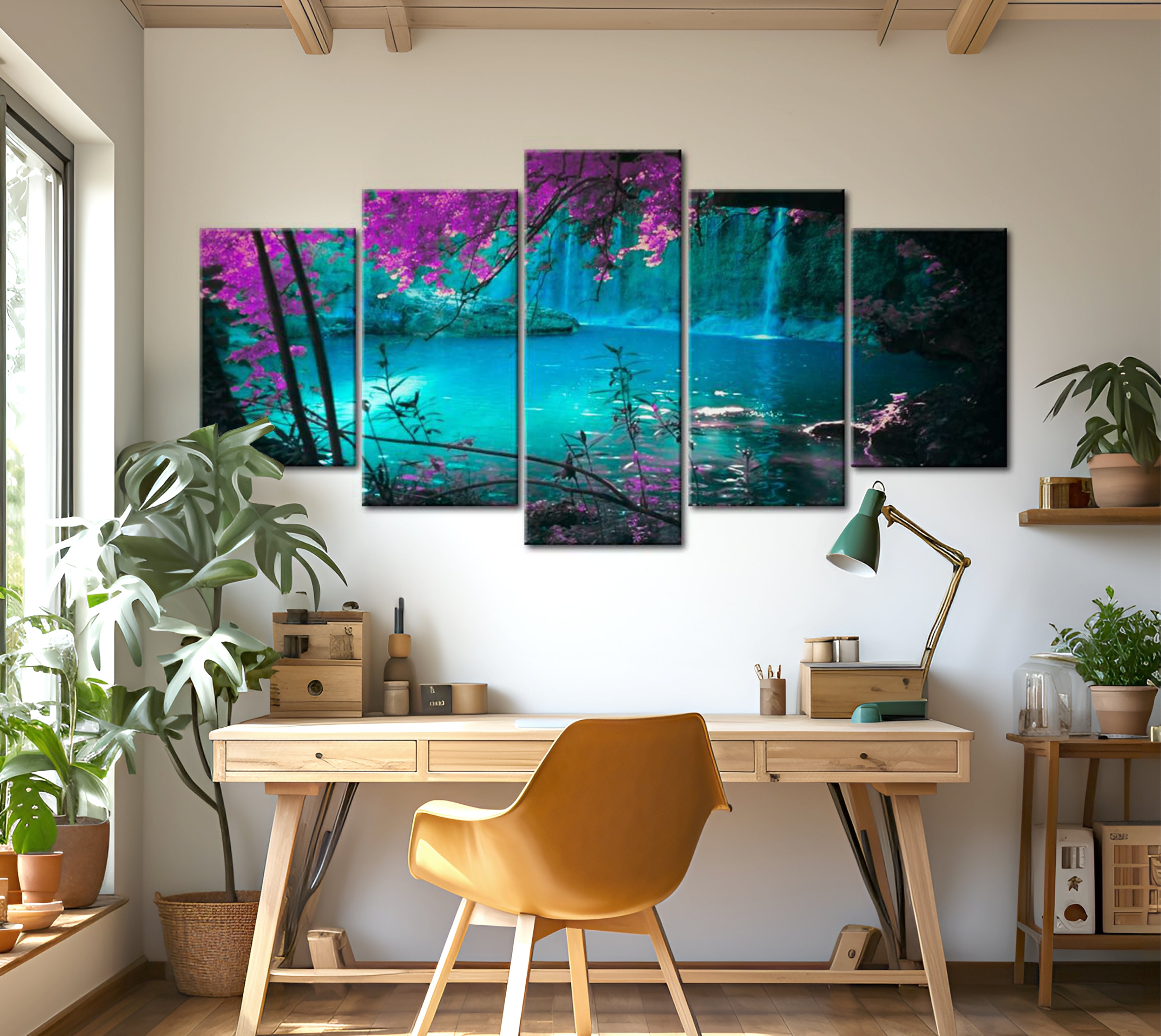 Stretched Canvas Landscape Art - Calm Seclusion 40"Wx20"H