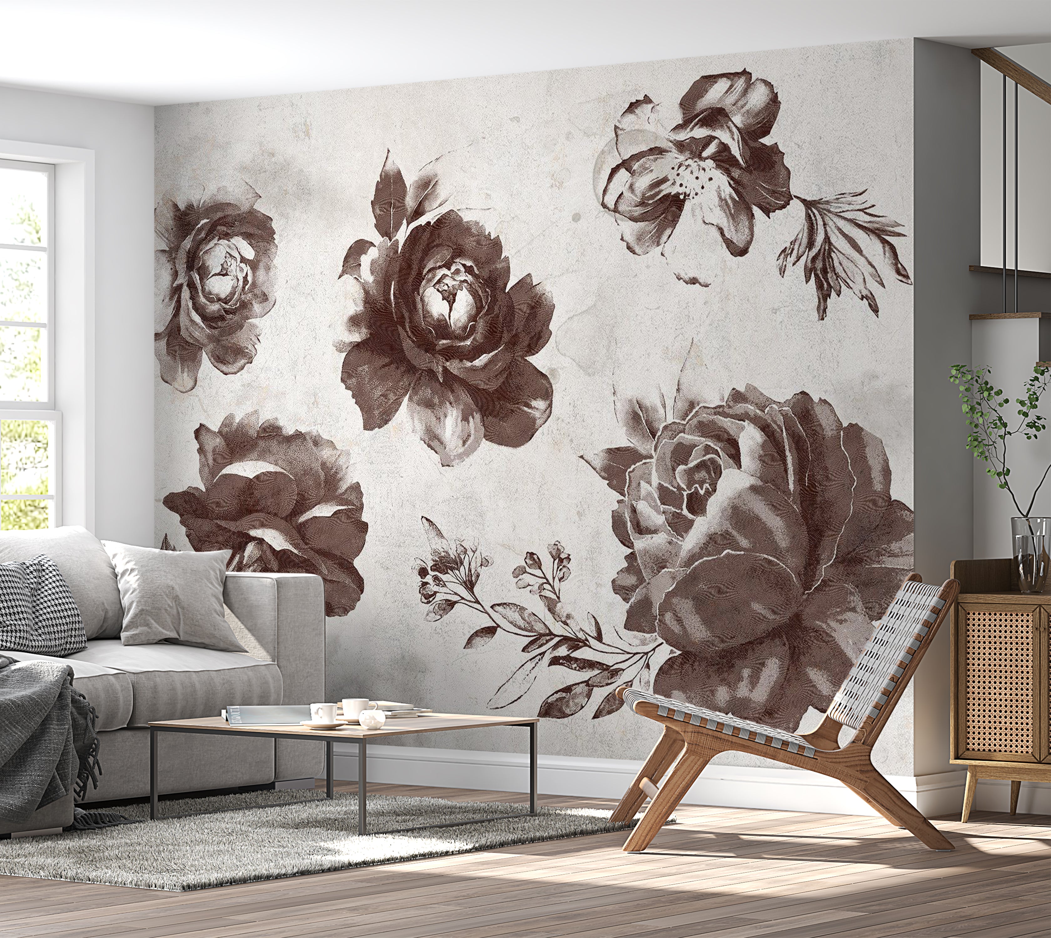 Peel & Stick Floral Wall Mural - Garden of Memories 38"Wx27"H