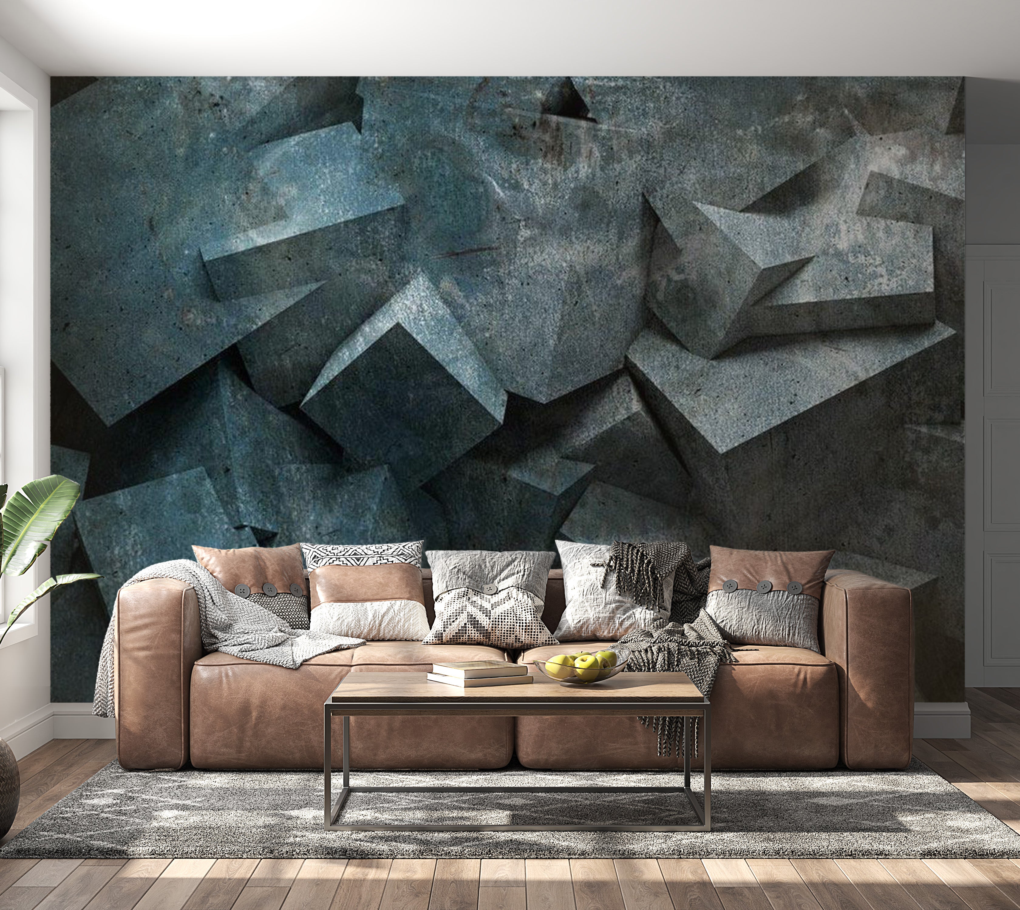 Background & Patterns Wallpaper Wall Mural - Stone Avalanche 39"Wx27"H